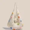 Bolsa de Tecido Versátil, Moderna e Fashion para Mulheres, Bolsa Simples Casual de Tricô, Bolsa de Ombro Transversal Simples de Grande Capacidade