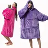 Amazon Tamanho Plus Oodie Cobertor Roupa de Casa Conjunto de Pijama de Flanela Moletom Pulôver Pessoa Preguiçosa Roupão de TV