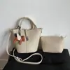 Bolsa de Mão de Primavera Estilo Coreano para Mulheres 2025 Nova Moda Bolsa Saco com Padrão de Lichia Bolsa Transversal Versátil