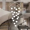 Lámpara de araña para sala de estar dúplex 2026 nuevo modelo villa entrepiso hueco araña grande loft techo alto luz de escalera