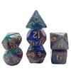 Dados Dnd Dados Acrílicos Jogo de Tabuleiro Cidade Céu Estrelado Multifacetado Colorido Camaleão Tricolor Glitter Sete Dados de Dragão Embalados