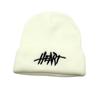 Gorro de invierno de marca estadounidense de hip-hop con diseño de cara sonriente, tejido de melón a juego, para parejas, cálido, con protección auditiva, para hombre.