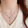 Moda coreana design sentimento estrela e lua zircônia gota d'água mans estrela fada corrente clavicular francês gentil Coringa colar atacado
