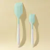 Juego de Rascador de Silicona y Brocha para Aceite Espátula para Hornear Casera Sartén Antiadherente Pala para Saltear Espátula de Color Empalmado Tamaño Grande