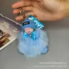 Colgante para Bolso Muñeca Bola de Pelo de Zorro Llavero Muñeca Durmiendo Linda Colgante Llavero de Coche