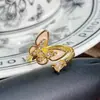 Anel Aberto Série Ouro Vintage Esmalte Gotejamento de Óleo Zircônia Anel Feminino Retro Luxo Leve Alto Padrão