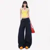 Pantalones de trabajo estilo americano negros, de verano, finos, de secado rápido, deportivos, casuales, de pierna ancha, holgados, rectos, tipo paraguas, pantalones largos, admite envío directo