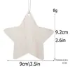Artesanías de Madera Creativo Colgante de Estrella de Cinco Puntas Colgante de Decoración Festiva Accesorios DIY para Árbol de Navidad Corte de Color Primario Estrella de Cinco Puntas