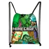 Bolsa con cordón infantil de Minecraft 2025 Bolsa de almacenamiento grande para exteriores Bolsa de regalo para fiestas Bolsa portátil