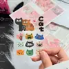 Gato Maluco Estilo Coreano Adesivos de Gelatina Ins Alto Valor DIY Decoração de Celular Pequeno Animal Bolsa Adesivos de Flores