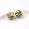 Terciopelo Estampado Leopardo Piel Blanca Perforada Cuentas Redondas Acrílico Joyería DIY Cordón de Zapato Bolso Colgante Cadena de Teléfono Móvil Accesorios Material