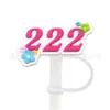 Novos acessórios para namoradas Tubo de sucção Manga Tampa de sucção Silicone Plugue de poeira Bonito Anime Party Straw Decoration Produtos transfronteiriços