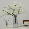 Nuevo Ramo de Flores Artificiales de Narcisos de Alta Gama al por Mayor Decoración de Flores de Mesa para Interiores Arreglo Floral de Boda Flor de Seda de Narciso