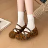 Zapatos Planos Mary Jane de Otoño 2026, Estilo Francés Nuevo, con Tira Cruzada, Punta de Cerdo y Punta Dividida, Retro, que Aumentan la Altura, Poco Profundos