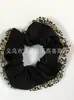 Elástico de Cabelo Scrunchie Listrado com Renda Estilo Coreano para Mulheres, Acessório de Cabelo Suave e Elegante, Elástico de Cabelo Scrunchie Estilo Coreano