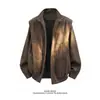 Otoño/Invierno 2026 Nuevo Abrigo Chaqueta de Cuello Alto Holgada Fresca de Cuero PU Talla Grande Moda Casual Cárdigan Ropa de Abrigo Hombre