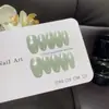 Unhas Postiças Transparente Verde Menta Inspiradas no Verão HaileySummer, Elegantes e Versáteis, Estilo Curto, Suaves e Adequadas para Uso Diário