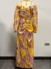 Vestido Casual Feminino Outono 2025 Novo Estilo Europeu e Americano Plissado de Manga Longa Solto Confortável
