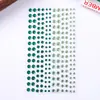 Adesivos decorativos de diamante com bolinhas em degradê coloridas para rosto de crianças, adesivos de diamante DIY feitos à mão, adesivos autoadesivos de strass e pedras preciosas