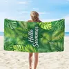 Toalla de playa transfronteriza Amazon toalla de playa de microfibra toalla de baño dropshipping fábrica POD JIT terciopelo de doble cara impresión