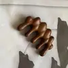 Pente de Massagem de Madeira Dourada com Cinco Dentes, Pente de Gatinho de Desenho Animado, Massageador de Meridianos da Cabeça, Pente de Sândalo de Dentes Largos, Portátil