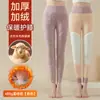 Pantalones de Algodón con Forro de Lana de Cordero para Mujer, Ropa de Invierno para Exteriores, Extra Gruesos de Cintura Alta, a Prueba de Frío, Protectores de Rodilla, Térmicos