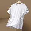 Camiseta de secado rápido para hombre, de seda de hielo, fina, deportiva, de verano, de manga corta, holgada, para entrenamiento y running.
