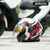 Casco de Moto Medio Casco Talla Grande Casco de Motocicleta para Hombres Casco Tres Cuartos Casco de Seguridad para Vehículos Eléctricos Tipo de Doble Lente Cuatro Estaciones a