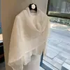 Bufanda de Textura Arrugada Estilo Coreano para Mujer, Chal Delgado de Punto para Primavera y Otoño, Atmósfera de Alta Gama, Bufanda de Seda para Vestir en Capas