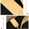 Venta al por mayor de fábrica metal latón estilo retro chino arando leyendo latón metal marcapáginas acero inoxidable grabado UV palabra marcapáginas