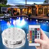 Luz de buceo LED con control remoto transfronteriza nueva RGB colorida para fuente piscina acuario pecera luz subacuática inalámbrica
