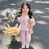 Conjunto de Moletom para Meninas Primavera Outono 2026 Novo Outono Infantil Estiloso Fashionável Bebê Casual Roupas de Outono Esportivo Casual