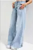 Transfronteiriça, calça jeans feminina stretch, perna reta, perna larga, fluida, modeladora e valoriza a silhueta, adequada para o trabalho e para usar em casa, estilo versátil