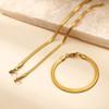 Pulseras de Moda Europea y Americana de Acero Inoxidable para Mujer Celebridad de Internet Popular 3mm/4mm/5mm Pulsera de Cadena de Serpiente Plana Joyería al Por Mayor