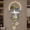 Pintura decorativa de paisaje para porche de alta montaña y agua corriente, lámpara de pared LED tridimensional de alta gama, estilo chino nuevo, pintura colgante para pasillo de entrada