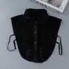 Cuello Postizo Plisado de Pie Simple para Mujer, Elegante Cuello Bordado Decorativo Soluble en Agua, Cuello Falso de Camisa, Fabricante Transfronterizo