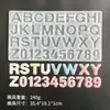 Molde de silicona con forma de letra y número en inglés de resina epoxi cristalina para joyería hecha a mano DIY, accesorio de colgante con número de resina