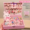 Set de Regalo Caja de Accesorios para el Cabello Infantil, Pinzas para el Cabello Estilo Princesa para Niñas, Gomas para el Cabello, Adornos para la Cabeza Lindos de Dibujos Animados, Regalo de Cumpleaños, Estilo de Alta Gama