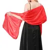 Xale de Cetim Estilo Europeu e Americano Cor Sólida Xale para Vestido de Noite Lenço Longo de Cetim Decorativo Casamento Vestido Cheongsam Combinando Cetim