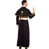 M-XL Casal Masculino e Feminino Roupas de Padre Fantasias de Padre Fantasias de Baile de Máscaras Fantasias Femininas Fantasias de Halloween Fantasias de Freira