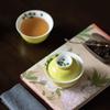 Juego de Té Portátil Tazón con Tapa Única Una Taza Hibisco Morado Peonía Pintada a Mano Tazón de Té Personal Almacenamiento Traje de Viaje Taza Expresa