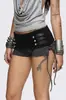 2026 Verano Nuevo Estilo Europeo y Americano Modernos Sexys Exquisitos Shorts Casuales de Calle con Remaches para Chicas Atrevidas