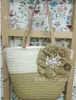 Bolsa de palha trançada com prego de máquina, bolsa de flor simples e elegante para mulheres, bolsa de palha da moda, bolsa de ombro casual, bolsa de praia portátil