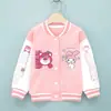 Chaqueta de Béisbol para Niñas Estilo Primavera y Otoño Moda para Niños Medianos y Grandes Ropa de Abrigo Infantil Chaqueta de Dibujos Animados para Niñas Pequeñas Ropa de Abrigo Primavera y Otoño