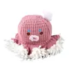 Juguete para Gatos Auto-Entretenimiento Alivio del Aburrimiento Pulpo, Resistente a Mordidas, para Masticar Dientes, Hace Sonido, con Hierba Gatuna, Juguete de Peluche, Caña de Juguete para Gatos