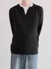 Suéter de Cuello V de Capa Base Calentadora Directo de Fábrica Tacto de Alta Gama Invierno para Hombre Estilo Coreano Holgado Informal Jersey de Punto