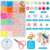 Conjunto de contas de crack novo conjunto de contas de crack de cerâmica macia em forma especial de contas perfuradas conjunto de acessórios diy educacionais para crianças