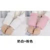 Elegantes puños de manga corta color burdeos para mujer, estilo coreano de invierno, versátiles y con estilo, adecuados para estudiantes y adultos