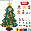 Venta Directa Transfronteriza Más Vendido Árbol de Navidad de Fieltro DIY Árbol de Navidad de Dibujos Animados de Fieltro para Niños Decoraciones Festivas Venta al por Mayor