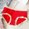 Ropa interior personalizada sin marcas para mujer, de algodón, cintura media, algodón antibacteriano, verano, fina, estilo cumpleaños para chica, triángulo fresco